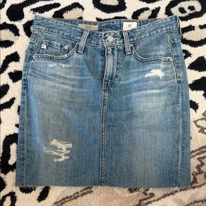 AG Adriano Goldschmied Blue Denim Pencil Skirt